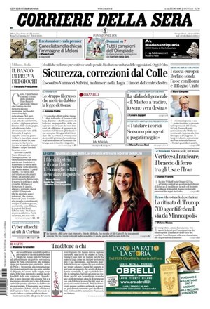 Copertura Corriere della Sera
