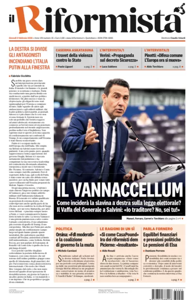 Copertura Il Riformista