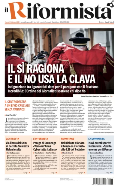 Copertura Il Riformista