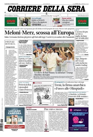 Copertura Corriere della Sera