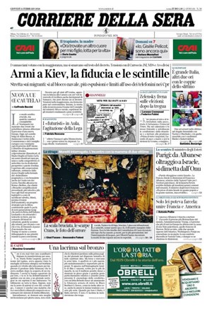 Copertura Corriere della Sera