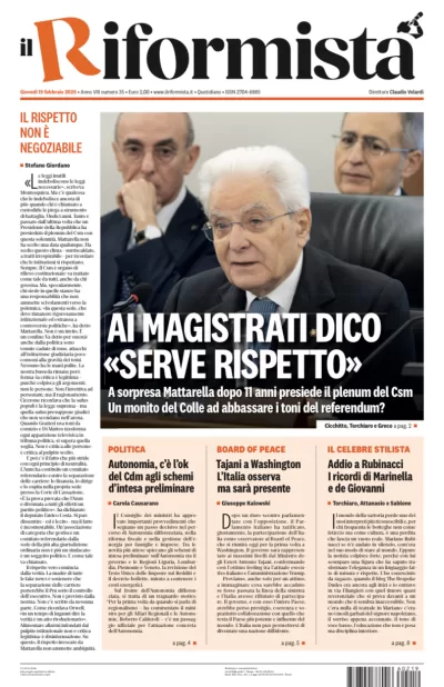 Copertura Il Riformista