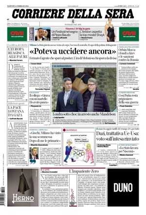 Copertura Corriere della Sera