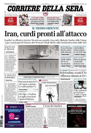 Copertura Corriere della Sera