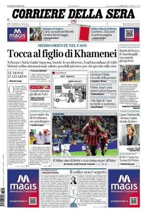 Copertura Corriere della Sera