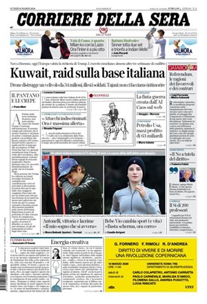 Copertura Corriere della Sera