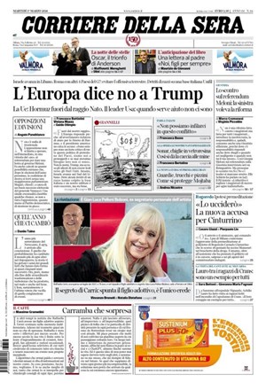 Copertura Corriere della Sera