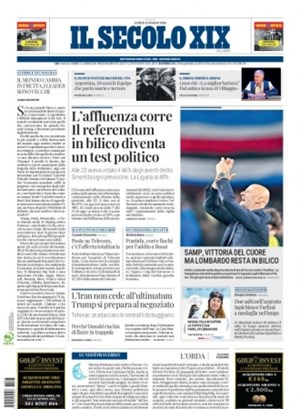 Copertura Il Secolo XIX