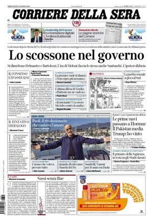 Copertura Corriere della Sera