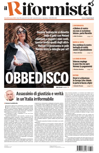 Copertura Il Riformista