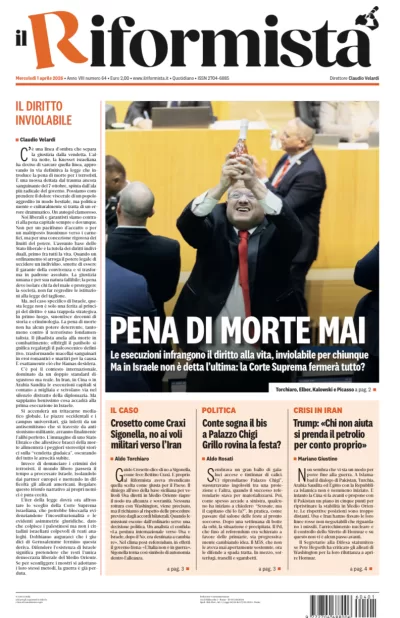 Copertura Il Riformista