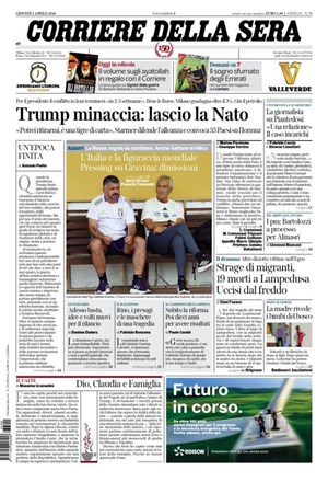 Copertura Corriere della Sera