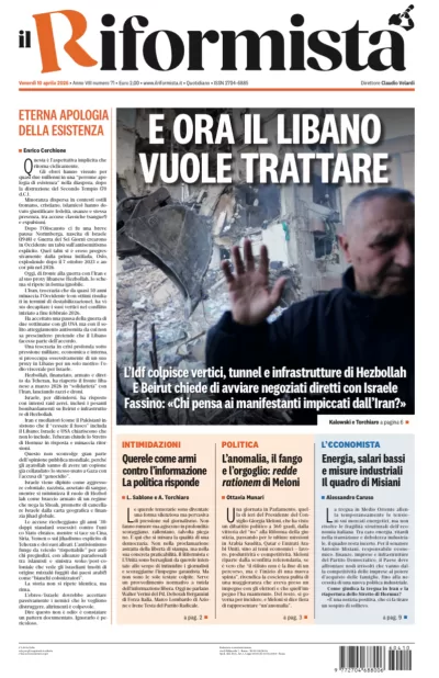 Copertura Il Riformista