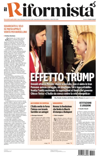 Copertura Il Riformista