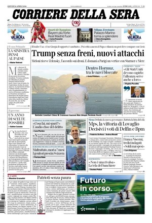 Copertura Corriere della Sera