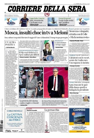 Copertura Corriere della Sera