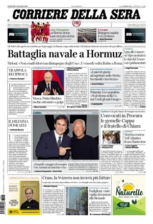 Copertura Corriere della Sera