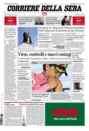 Copertura Corriere della Sera