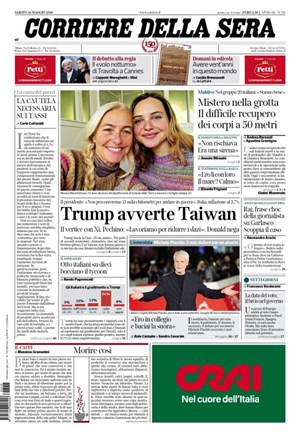 Copertura Corriere della Sera