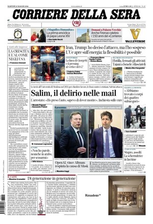 Copertura Corriere della Sera