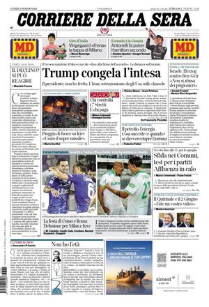 Copertura Corriere della Sera
