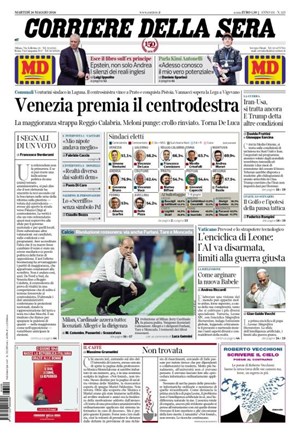 Copertura Corriere della Sera