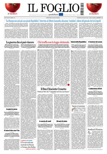 Copertura Il Foglio