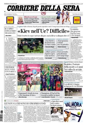 Copertura Corriere della Sera