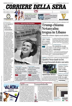 Copertura Corriere della Sera