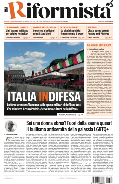 Copertura Il Riformista