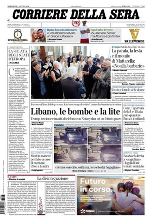 Copertura Corriere della Sera