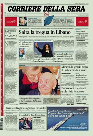 Copertura Corriere della Sera