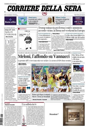 Copertura Corriere della Sera