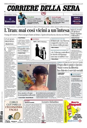 Copertura Corriere della Sera