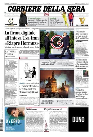 Copertura Corriere della Sera