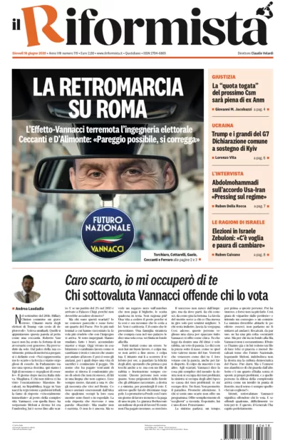 Copertura Il Riformista