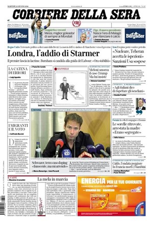 Copertura Corriere della Sera