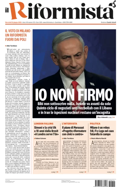 Copertura Il Riformista