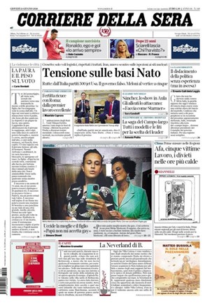 Copertura Corriere della Sera