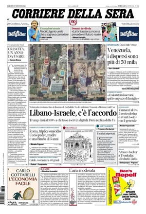 Copertura Corriere della Sera