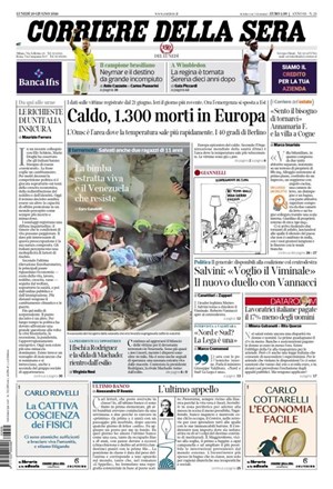 Copertura Corriere della Sera