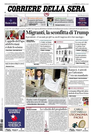 Copertura Corriere della Sera