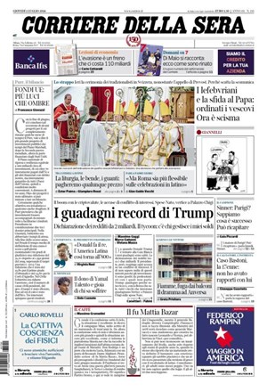 Copertura Corriere della Sera