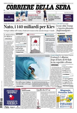 Copertura Corriere della Sera