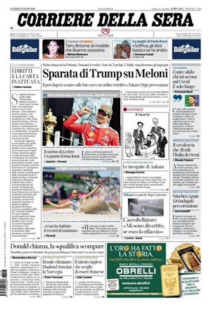 Copertura Corriere della Sera