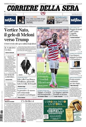 Copertura Corriere della Sera