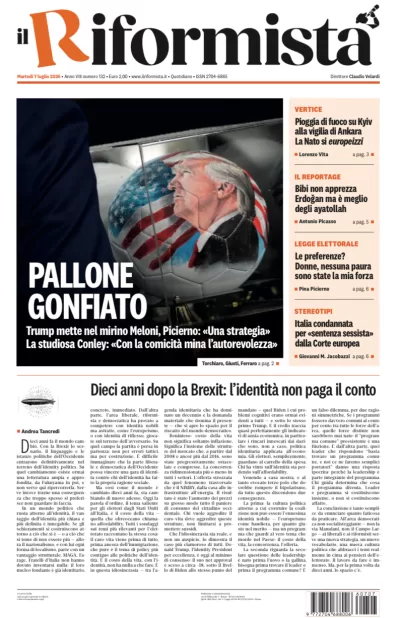 Copertura Il Riformista