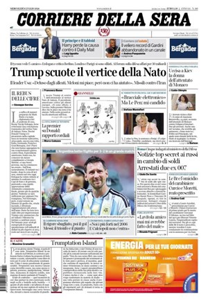 Copertura Corriere della Sera