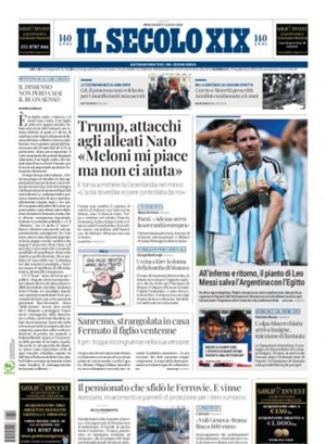 Copertura Il Secolo XIX