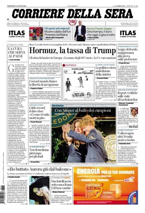 Copertura Corriere della Sera